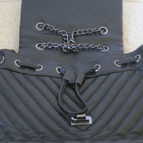 Faux Leather Quilted Backpack - Picture 6 of 9